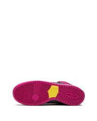 Мужские ярко-розовые кожаные кроссовки от Nike