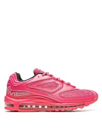 Мужские ярко-розовые кожаные низкие кеды от Nike