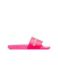 Мужские ярко-розовые кожаные сандалии от Givenchy