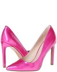 Ярко-розовые кожаные туфли