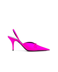 Ярко-розовые кожаные туфли от Balenciaga
