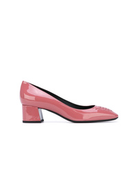 Ярко-розовые кожаные туфли от Bottega Veneta