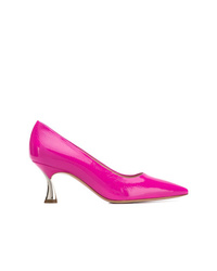 Ярко-розовые кожаные туфли от Casadei