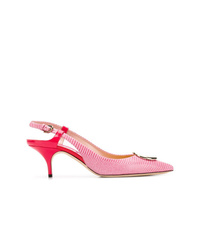 Ярко-розовые кожаные туфли от Emilio Pucci