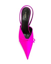 Ярко-розовые кожаные туфли от Balenciaga