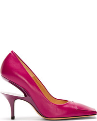 Ярко-розовые кожаные туфли от Maison Margiela