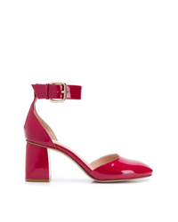 Ярко-розовые кожаные туфли от RED Valentino