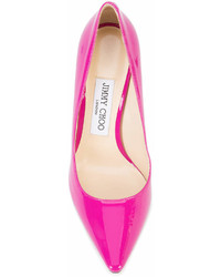 Ярко-розовые кожаные туфли от Jimmy Choo