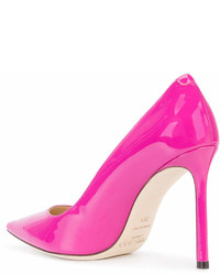 Ярко-розовые кожаные туфли от Jimmy Choo