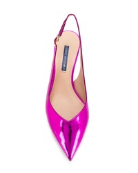 Ярко-розовые кожаные туфли от Stuart Weitzman