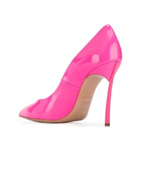 Ярко-розовые кожаные туфли от Casadei