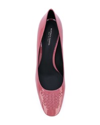 Ярко-розовые кожаные туфли от Bottega Veneta