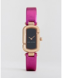 Женские ярко-розовые кожаные часы от Marc Jacobs