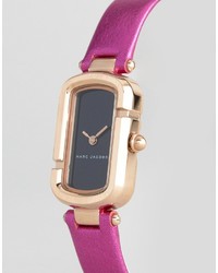 Женские ярко-розовые кожаные часы от Marc Jacobs
