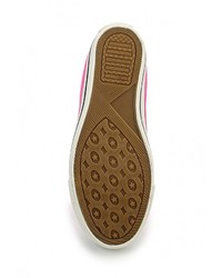 Ярко-розовые кроссовки на танкетке от Annalisa