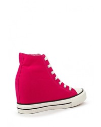Ярко-розовые кроссовки на танкетке от Bella Comoda