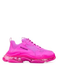Мужские ярко-розовые кроссовки от Balenciaga