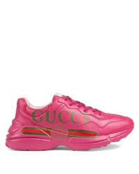 Мужские ярко-розовые кроссовки от Gucci