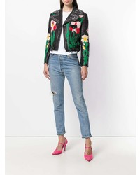 Ярко-розовые кружевные туфли от Gucci