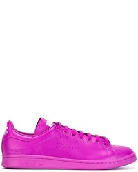 Мужские ярко-розовые низкие кеды от Adidas By Raf Simons