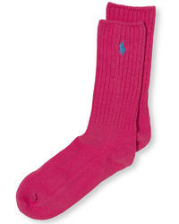 Ярко-розовые носки