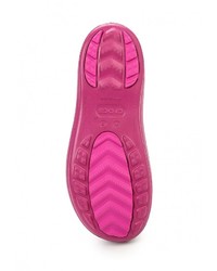 Женские ярко-розовые резиновые сапоги от Crocs