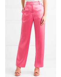 Женские ярко-розовые сатиновые классические брюки от Sies Marjan