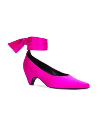 Ярко-розовые сатиновые туфли от Stella McCartney