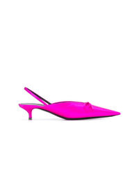 Ярко-розовые сатиновые туфли от Balenciaga