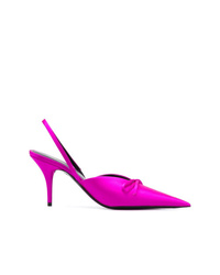 Ярко-розовые сатиновые туфли от Balenciaga