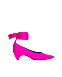 Ярко-розовые сатиновые туфли от Stella McCartney