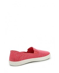 Женские ярко-розовые слипоны из плотной ткани от Keddo