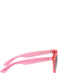 Мужские ярко-розовые солнцезащитные очки от Saint Laurent