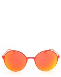 Женские ярко-розовые солнцезащитные очки от Italia Independent