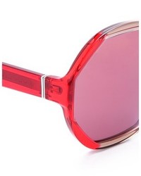 Женские ярко-розовые солнцезащитные очки от Marc Jacobs