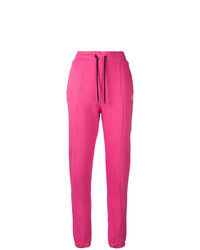 Женские ярко-розовые спортивные штаны от Marcelo Burlon County of Milan