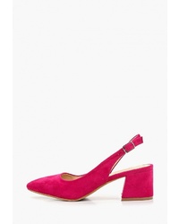 Ярко-розовые туфли из плотной ткани от Ideal Shoes