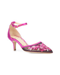 Ярко-розовые туфли с украшением от Marchesa