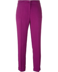 Ярко-розовые узкие брюки от Etro