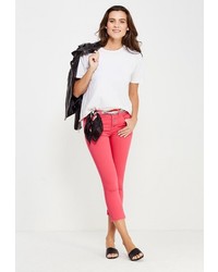 Ярко-розовые узкие брюки от Motivi