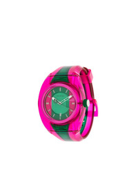 Женские ярко-розовые часы от Gucci