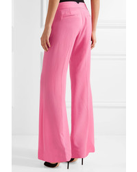 Ярко-розовые шелковые широкие брюки от Rachel Zoe