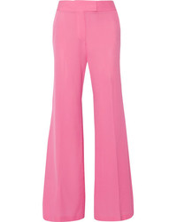 Ярко-розовые шелковые широкие брюки от Rachel Zoe