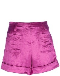 Женские ярко-розовые шелковые шорты от Sonia Rykiel