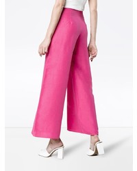 Ярко-розовые широкие брюки от Simon Miller