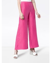 Ярко-розовые широкие брюки от Simon Miller