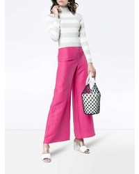 Ярко-розовые широкие брюки от Simon Miller