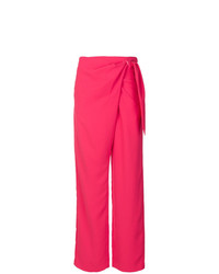 Ярко-розовые широкие брюки от Dion Lee