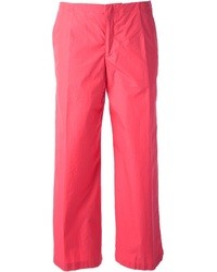 Ярко-розовые широкие брюки от Jil Sander