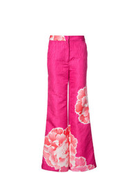 Ярко-розовые широкие брюки от Josie Natori